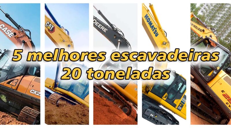 5 melhores escavadeiras 20 toneladas