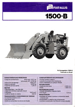 Manual e Catálogo de Peças da Fiatallis 1500B (folheto técnico)